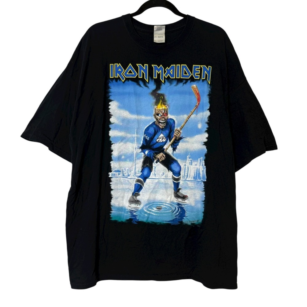IRON MAIDEN Somewhere Back In Time 2008 Tour vintage t shirt 2XL CANADA Hockey